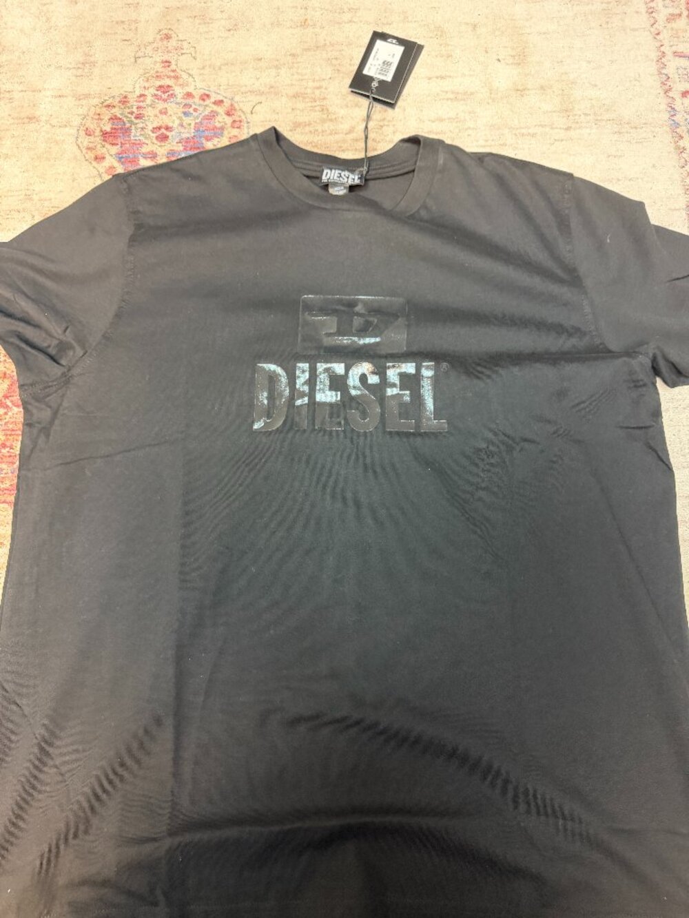 Diesel Men's Black T-Just Tone on Tone Size XL Brand New!!